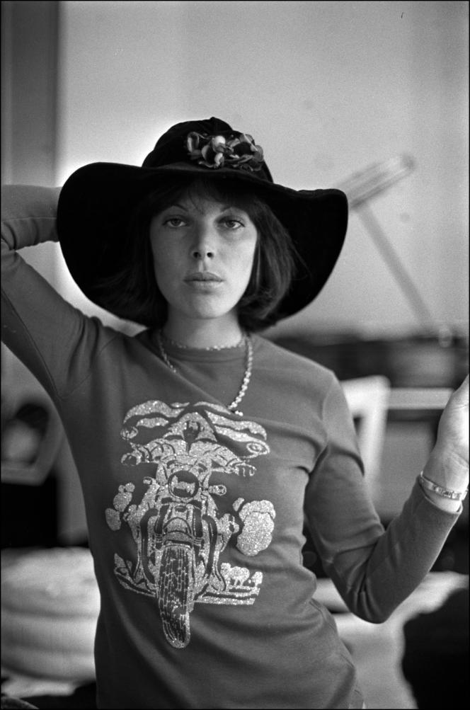Dani, actress and singer, at home in france in july, 1973.